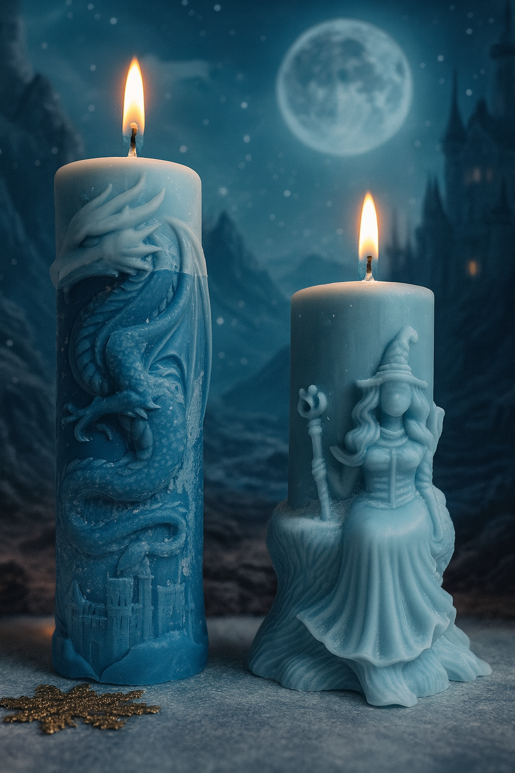 Pack de velas artesanales de fantasía